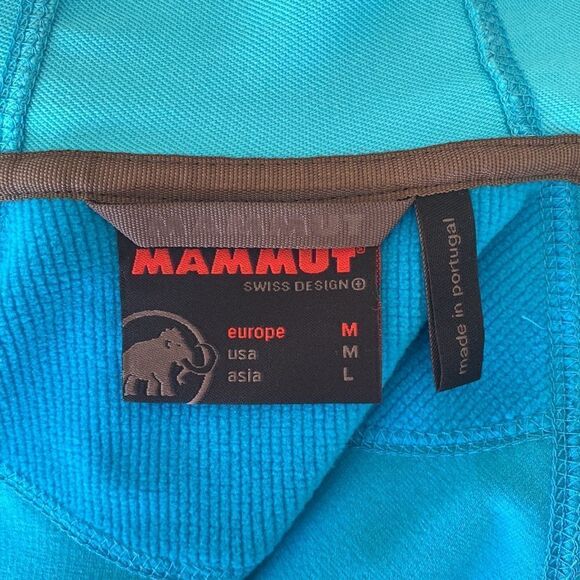 Mammut sz M hooded mid weight layer zip front and one zip pocket at chest EUC - Picture 7 of 10